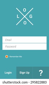 Modern, plan and clean login screen design in vector.