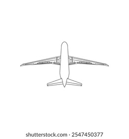 Modern Plane flying line vector design template, suitable for your brand and etc