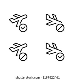 Modern plane set icon
