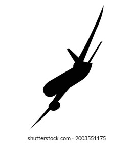 modern plane silhouette flying vector design