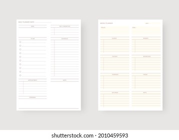 Modern Planner Template Set Set Planner Stock Vector (royalty Free 