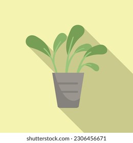 Modern plant icon flat vector. Home indoor. Jungle flora