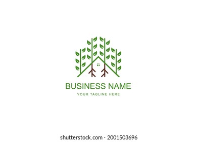 Modern Plant Nursery House Logo