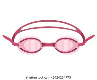 Modern plastic glasses for swimming vector illustration isolated on white background