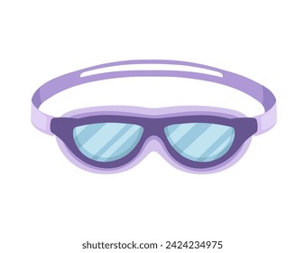 Modern plastic glasses for swimming vector illustration isolated on white background