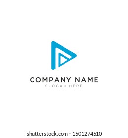 Modern play button abstract Logo Template Design Vector, Emblem, Design Concept, Creative Symbol, Icon