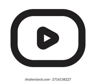 Modernes Play-Button-Symbol für Medienwiedergabe und Videoschnittstellendesign - Vektorgrafik in hoher Qualität