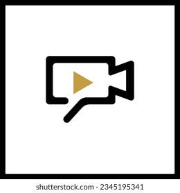 Modern Play button or sign vector with white background.