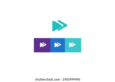 Modern play button vector with attractive colors and stylish shapes