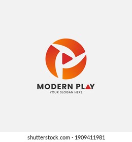Modern play logo, subtable for all types of businesses 