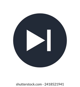 Modern play pause button icon design. Media control and digital interface