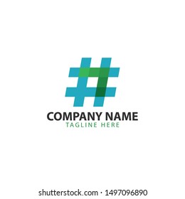Modern, playful and abstract hashtag logo 