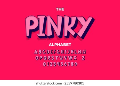 Modern playful alphabet letter and number set. funky font or typography. Vector bold font for poster, flyer, book cover, greeting card, product packaging, graphic print, etc.