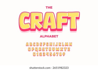 Modern playful alphabet letter and number set. funky font or typography. Vector bold font for poster, flyer, book cover, greeting card, product packaging, graphic print, etc