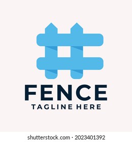 Modern and Playful Fence Logo Vector