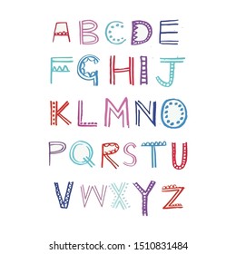 modern playful font and alphabet