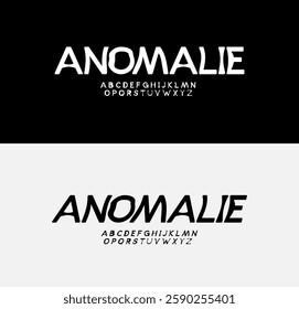Modern Playful Uppercase Lettering. Editable vector graphic. Unique alphabet a-z. 