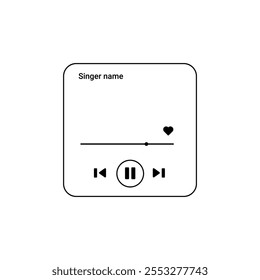 Modern playlist interface with responsive UI, featuring play, pause, and repeat buttons, designed for seamless music listening on mobile devices.