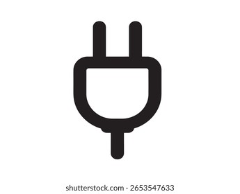 Modern Plug Icon Vector Line Art Clean Minimal Style