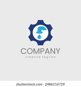 Logotipo moderno de la plomería, Plantilla del logotipo de la plomería