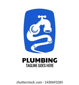 Modern Plumbing logo template for plumbing service and company