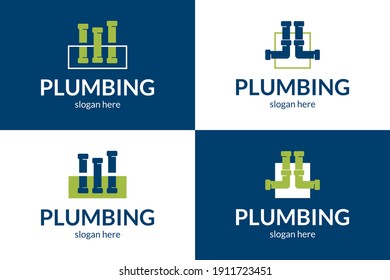 Modern plumbing service logo. Vector.