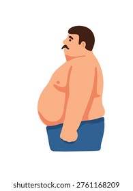 modern plus size man diverse lifestyle illustration confident mood
