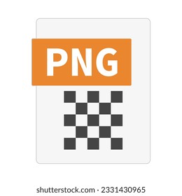 Modern PNG data file icon. Transparent data file. Vector.