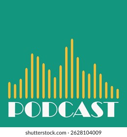 Modern podcast cover with minimal design and abstract sound elements like waveform graphics. Great for episode thumbnails and social media promotion.