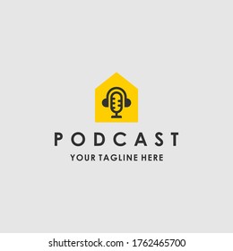 Modern Podcast House template logo design