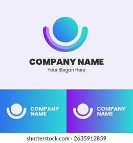 Modern Podcast Logo Design with Gradient Symbol for Audio Streaming Brands.