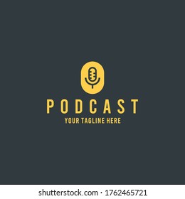 Modern Podcast template logo design