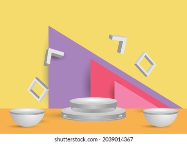 Modern podium mockup template background
