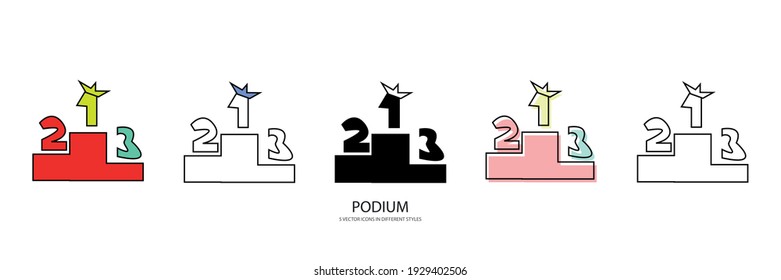 icono de tipo de vector PODIUM moderno