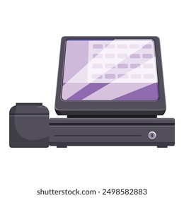 Modern point of sale terminal is accepting a contactless payment