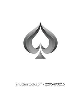 modern poker vector logo design