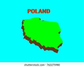 Modern Poland Map. Abstract mash line and point scales on blue background with map of . Wire frame mesh polygonal network line, design sphere, dot and structure. map 3d. Vector illustration EPS10.
