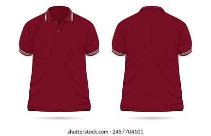 Modern polo shirt mockup front and back view