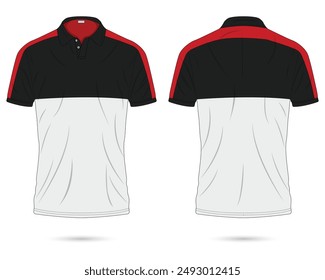 Modern polo shirt mockup front and back view