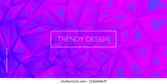 Modern Polygon Background. Digital Triangles Layout. Graphic Geometry. Violet Futuristic Vector Illustration. Creative Polygon Wallpaper. Triangular Pattern. Color Presentation. Geometric Shapes.