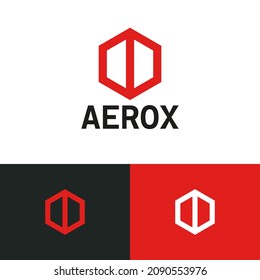 Modern polygon logo design concept. Fintech logomark illustration. Can representing vpn, program, ai, system, blockchain, tech, code.