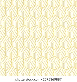 Modern Polygon Seamless Pattern Design. Gold Color Polygon Pattern Background. Seamless Geometric Pattern for for Textile Design, Stationery, Wrapping Papers, and Wallpapers.