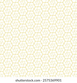 Modern Polygon Seamless Pattern Design. Gold Color Polygon Pattern Background. Seamless Geometric Pattern for Textile Design, Stationery, Wrapping Papers, and Wallpapers.