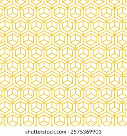 Modern Polygon Seamless Pattern Design. Gold Color Polygon Pattern Background. Seamless Geometric Pattern for for Textile Design, Stationery, Wrapping Papers, and Wallpapers.