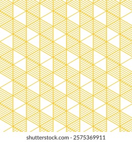 Modern Polygon Seamless Pattern Design. Gold Color Polygon Pattern Background. Seamless Geometric Pattern for for Textile Design, Stationery, Wrapping Papers, and Wallpapers.