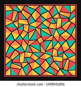 modern polygon switching colors pattern on black 