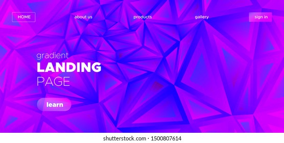Modern Polygon Wallpaper. Trendy Triangles Poster. Geometric Shapes. Violet Technology Website Template. Creative Polygon Background. Triangular Pattern. Vector Illustration. Graphic Geometry.
