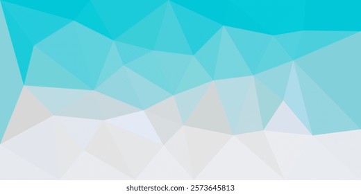 A modern polygonal abstract background in shades of turquoise, white, and gray, featuring a minimalist geometric design that exudes freshness and simplicity.


