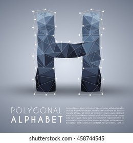 Modern Polygonal Alphabet : Vector Illustration