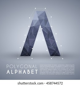 Modern Polygonal Alphabet : Vector Illustration